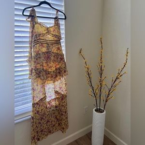 Yellow FOR LOVE AND LEMONS maxi dress. never worn with tags
